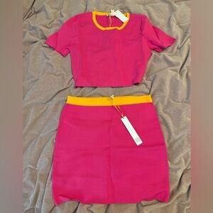 Pink and Orange Two-Piece Set